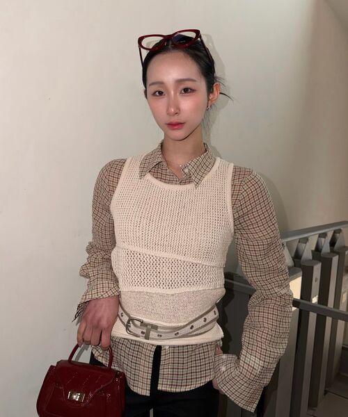 MILLO WOMEN(ミロウーマン)の「ミックスドニットスリーブレス【アイボリー】(Tシャツ/カットソー・レディース・その他・MEDIUM/SMALL)」の7枚目の写真