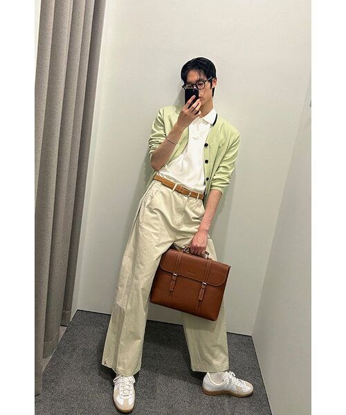TRILLION(トリリオン)の「サイドタックスナップボタンワイドコットンパンツ (クリーム)(その他パンツ・レディース・その他・X-LARGE/MEDIUM/LARGE)」の13枚目の写真
