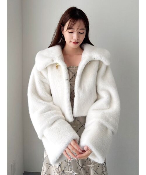 ビットショートミンクライクファーコート（その他アウター