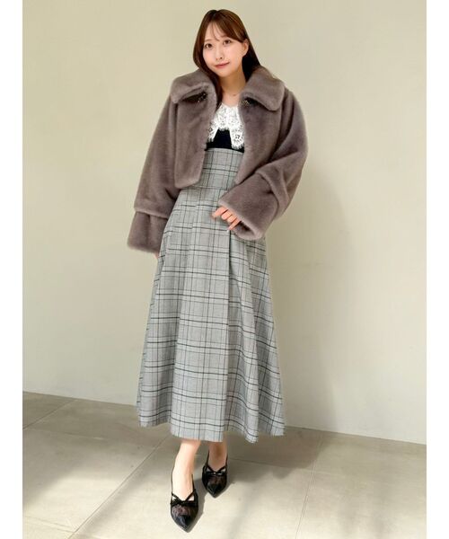 ビットショートミンクライクファーコート（その他アウター）｜dazzlin