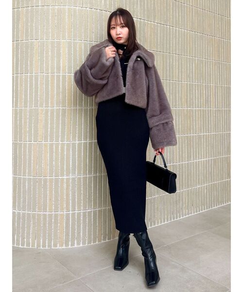 ビットショートミンクライクファーコート（その他アウター）｜dazzlin