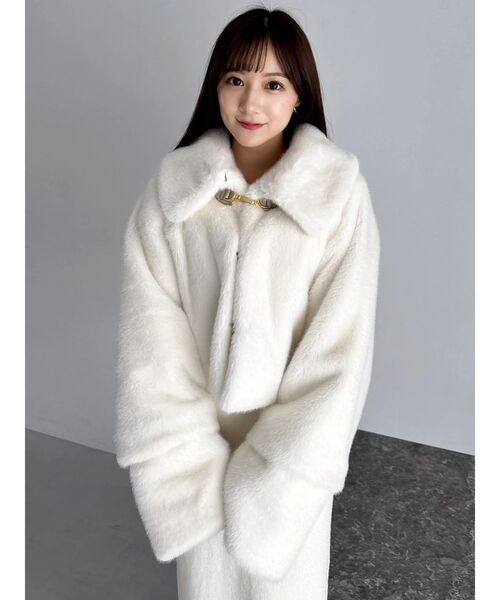 ビットショートミンクライクファーコート（その他アウター）｜dazzlin