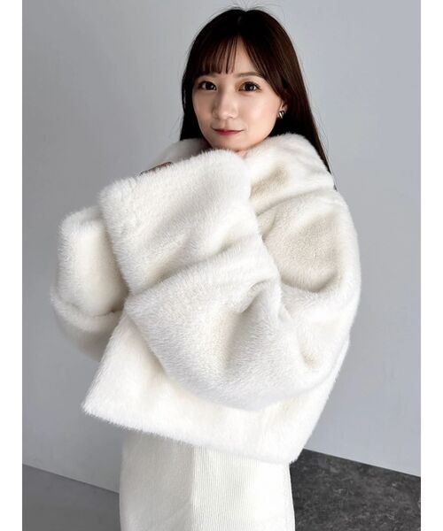 ビットショートミンクライクファーコート（その他アウター）｜dazzlin