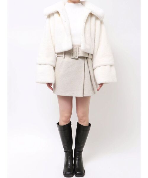 ビットショートミンクライクファーコート（その他アウター）｜dazzlin