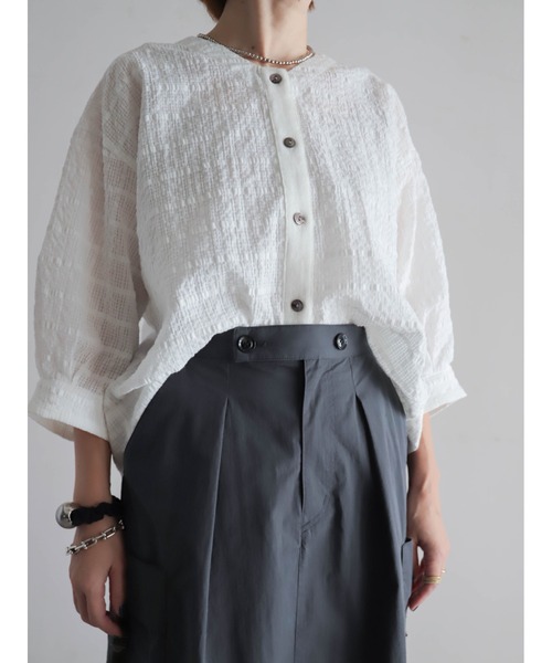 FIL DE FER（フィルデフェール）の「コットンナイロンギャバ　カーゴスカート（スカート・レディース・カーキ/グレー・FREE）」の21枚目の写真