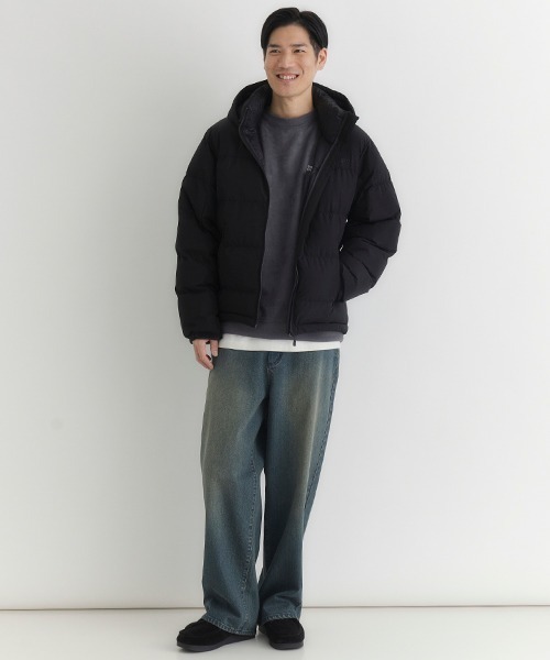 CAMP7（キャンプセブン）の「【CAMP7】ダウンミックス防風アクティブジャケット (耐久撥水 / 軽量 / 保温性 / レギュラーフィット / ナイロン / 中わた / ドットボタン / アウトドア)（ダウンジャケット/コート・メンズ・ブラック/ダークグレー/グレー・M/L/XL/S）」の22枚目の写真