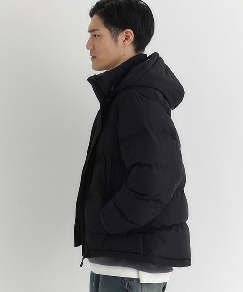 CAMP7（キャンプセブン）の「【CAMP7】ダウンミックス防風アクティブジャケット (耐久撥水 / 軽量 / 保温性 / レギュラーフィット / ナイロン / 中わた / ドットボタン / アウトドア)（ダウンジャケット/コート・メンズ・ブラック/ダークグレー/グレー・M/L/XL/S）」の20枚目の写真