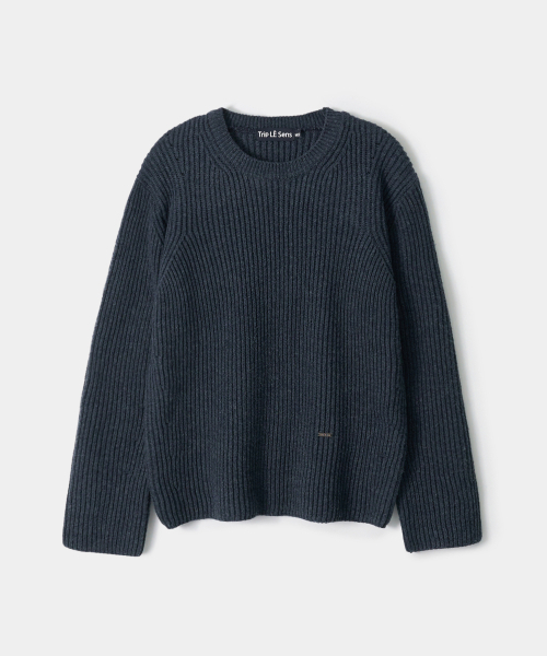 TRIP LE SENS（トリップ ル センス）の「ウールミックスカラークロップラウンドニット_ネイビーミックス（ニット/セーター・メンズ・その他・MEDIUM/LARGE）」の4枚目の写真