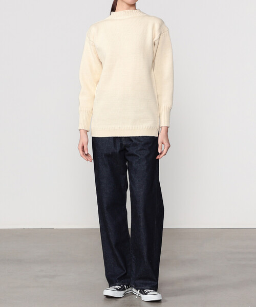 Le Tricoteur（ルトリコチュール）の「Le Tricoteur | トラディショナル ウールガンジーセーター UNISEX（ニット/セーター・レディース・Nat/ブルー系その他5/オートミール/ネイビー・38/42/36/40/44）」の19枚目の写真