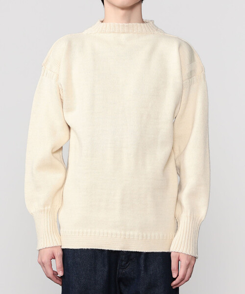 Le Tricoteur（ルトリコチュール）の「Le Tricoteur | トラディショナル ウールガンジーセーター UNISEX（ニット/セーター・レディース・Nat/ブルー系その他5/オートミール/ネイビー・38/42/36/40/44）」の11枚目の写真