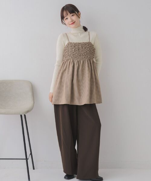 RETRO GIRL(レトロガール)の「アソートチェックビスチェ(シャツ/ブラウス・レディース・グリーン系その他2/ブラウン系その他2・FREE)」の3枚目の写真