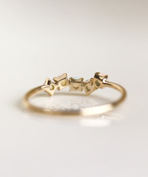 オパール クラスター リング | K10YG（リング）｜cui-cui