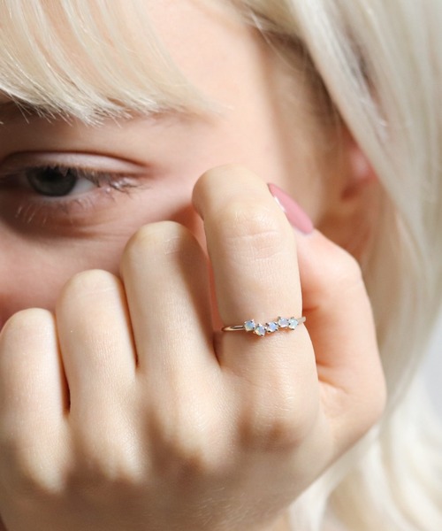 オパール クラスター リング | K10YG（リング）｜cui-cui