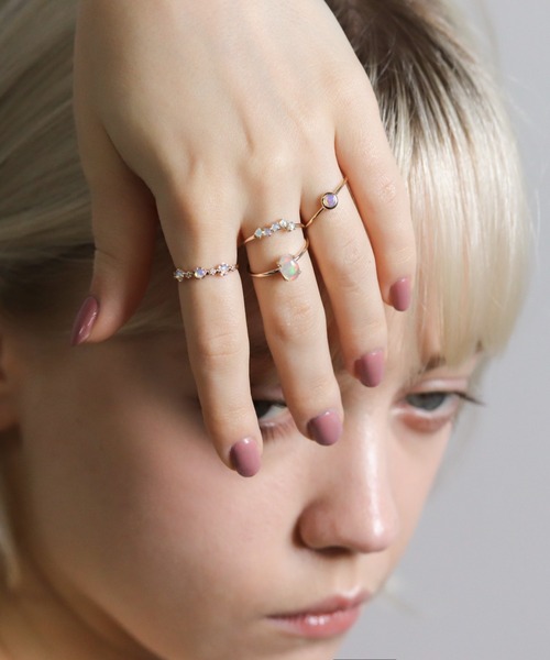 オパール クラスター リング | K10YG（リング）｜cui-cui