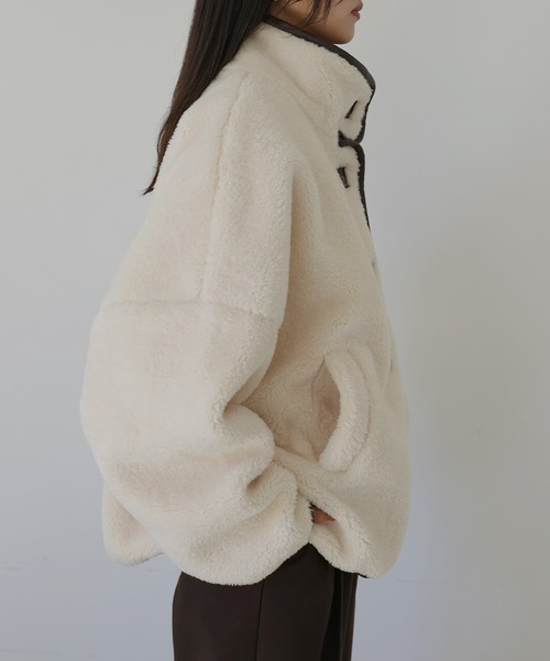 ほほ未使用 RAD ボアジャケット レザーパイピングボアジャケット（その他アウター）｜hellam（へラム