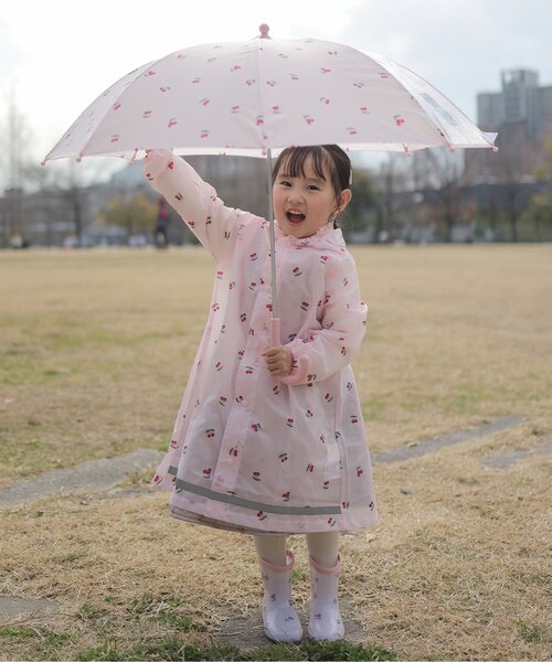 apres les cours（アプレレクール）の「花・ハート・さくらんぼ・恐竜柄傘（長傘・キッズ・ラベンダー/ピンク/アイボリー/サックスブルー・SMALL/MEDIUM）」の5枚目の写真