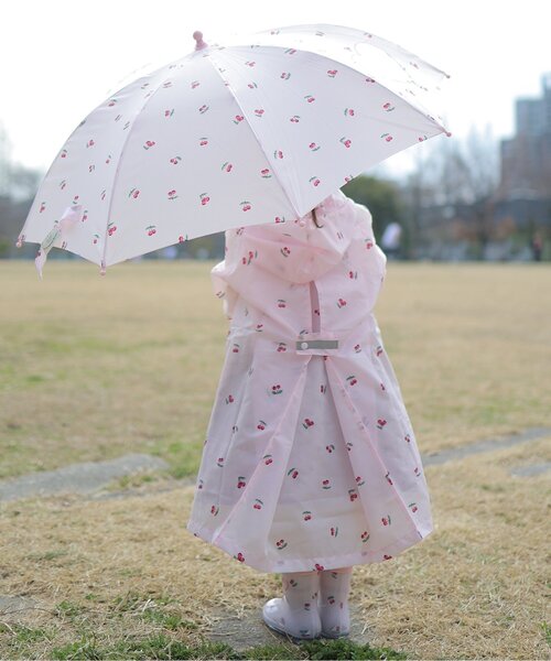 apres les cours（アプレレクール）の「花・ハート・さくらんぼ・恐竜柄傘（長傘・キッズ・ラベンダー/ピンク/アイボリー/サックスブルー・SMALL/MEDIUM）」の6枚目の写真