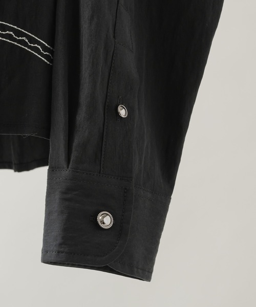 CASPER JOHN（キャスパージョン）の「Flower embroidery shirts/フラワーエンブロイダリーシャツ（シャツ/ブラウス・メンズ・ホワイト/ピンク/ブラック・X-SMALL/LARGE/MEDIUM/SMALL）」の21枚目の写真