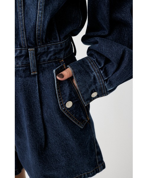 moussy マウジー　デニムショート　ジャンプスーツ デニムショートジャンプスーツ MOUSSY（マウジー）の「DENIM SHORT