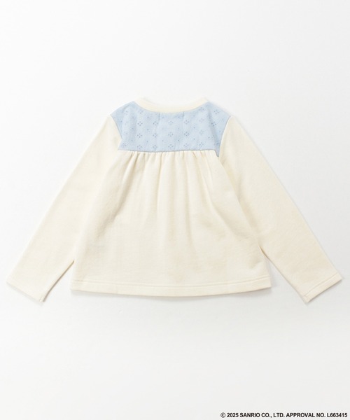 HAKKA KIDS（ハッカキッズ）の「【ハッカキッズ×サンリオキャラクターズ】［ジュニアサイズ］ワンポイント刺繍裏毛カーディガン（カーディガン/ボレロ・キッズ・チャコールグレー/ピンク/キナリ・140cm/150cm）」の4枚目の写真