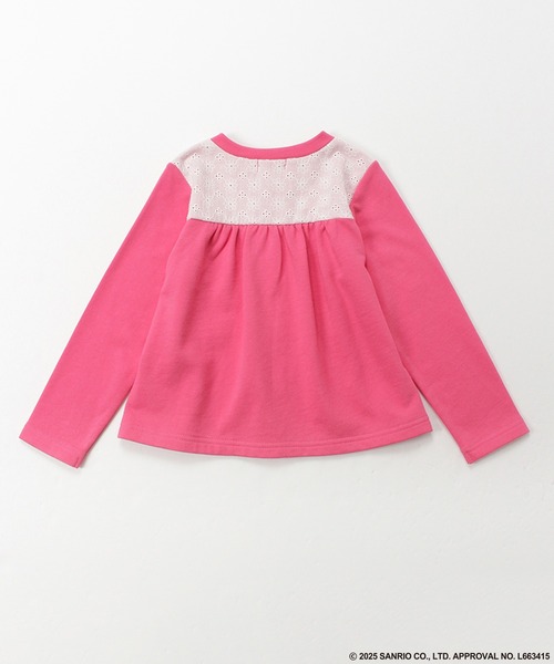 HAKKA KIDS（ハッカキッズ）の「【ハッカキッズ×サンリオキャラクターズ】［ジュニアサイズ］ワンポイント刺繍裏毛カーディガン（カーディガン/ボレロ・キッズ・チャコールグレー/ピンク/キナリ・140cm/150cm）」の8枚目の写真