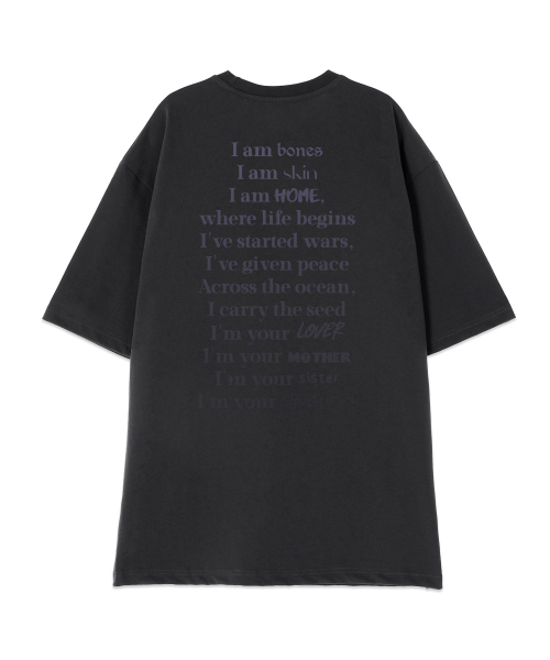 ASTRAL PROJECTION（アストラルプロジェクション）の「[オーバーサイズ]アップル13番手綿ラウンドネック半袖Tシャツ_チャコール（Tシャツ/カットソー・メンズ・その他・XX-LARGE/LARGE/MEDIUM/X-LARGE）」の2枚目の写真