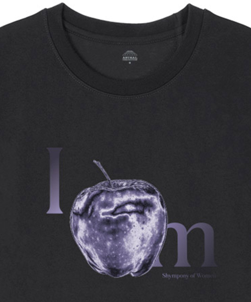 ASTRAL PROJECTION（アストラルプロジェクション）の「[オーバーサイズ]アップル13番手綿ラウンドネック半袖Tシャツ_チャコール（Tシャツ/カットソー・メンズ・その他・XX-LARGE/LARGE/MEDIUM/X-LARGE）」の3枚目の写真