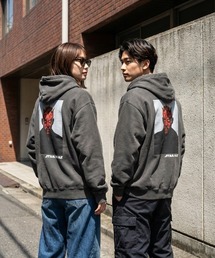 『スター・ウォーズ/STARWARS』ジップパーカー Tシャツ フォトグラフィック オーバーサイズ ピグメント加工 ヴィンテージライク ムービー ZOZO限定