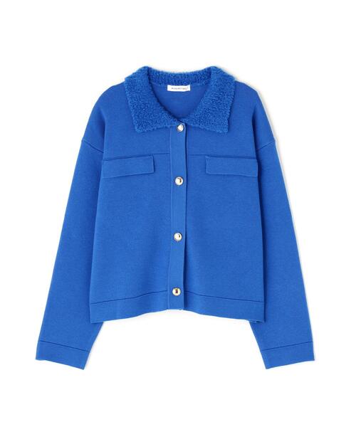NATURAL BEAUTY BASIC（ナチュラルビューティーベーシック）の「◇ループカラーニットジャケット（カーディガン/ボレロ・レディース・オフホワイト/ブラック/ダークブルー・FREE）」の16枚目の写真