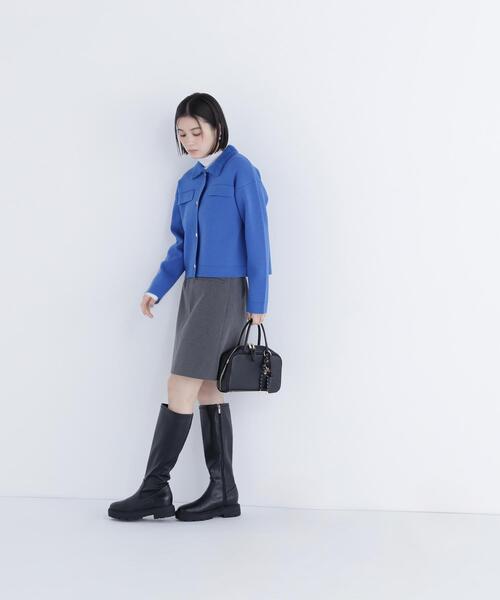 NATURAL BEAUTY BASIC（ナチュラルビューティーベーシック）の「◇ループカラーニットジャケット（カーディガン/ボレロ・レディース・オフホワイト/ブラック/ダークブルー・FREE）」の19枚目の写真