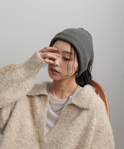 LOWRYS FARM（ローリーズファーム）の「リバーシブルターバン&ネックウォーマー　624928（ヘアバンド・レディース・ブラック/ブラウン・FREE）」の2枚目の写真