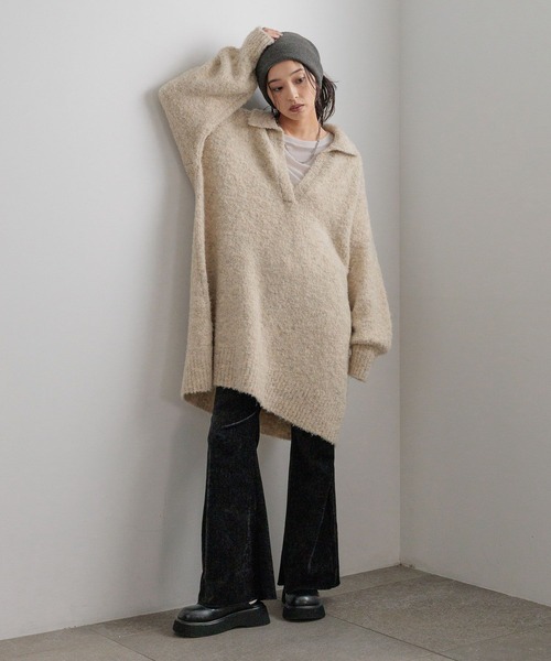 LOWRYS FARM（ローリーズファーム）の「リバーシブルターバン&ネックウォーマー　624928（ヘアバンド・レディース・ブラック/ブラウン・FREE）」の4枚目の写真