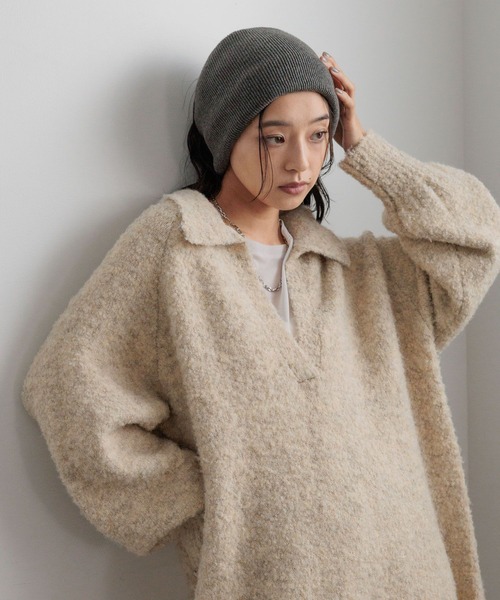 LOWRYS FARM（ローリーズファーム）の「リバーシブルターバン&ネックウォーマー　624928（ヘアバンド・レディース・ブラック/ブラウン・FREE）」の5枚目の写真