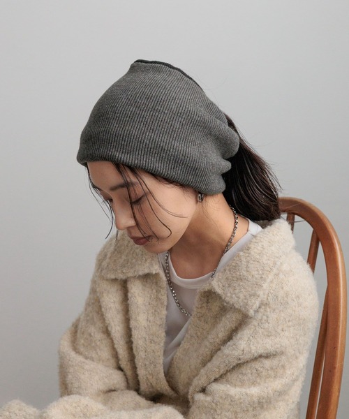 LOWRYS FARM（ローリーズファーム）の「リバーシブルターバン&ネックウォーマー　624928（ヘアバンド・レディース・ブラック/ブラウン・FREE）」の7枚目の写真