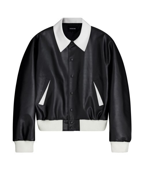 SPERONE(スペロネ)の「ビッグカラー バーシティジャケット (ブラック)(ライダースジャケット・メンズ・その他・LARGE/X-LARGE/MEDIUM)」の2枚目の写真