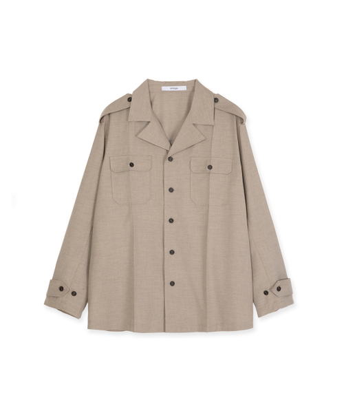 SYNQIA(シンキア)の「ヘリテージユーティリティシャツ ライトベージュ(シャツ/ブラウス・メンズ・その他・SMALL/MEDIUM/LARGE)」の1枚目の写真