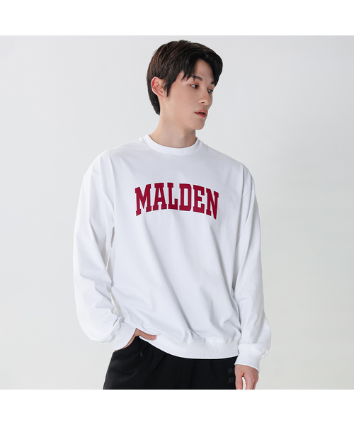 MALDEN(モールデン)の「ヘビーコットンアーチオーバーサイズスウェット(スウェット・レディース・ホワイト/ブラック・MEDIUM/LARGE/X-LARGE)」の1枚目の写真
