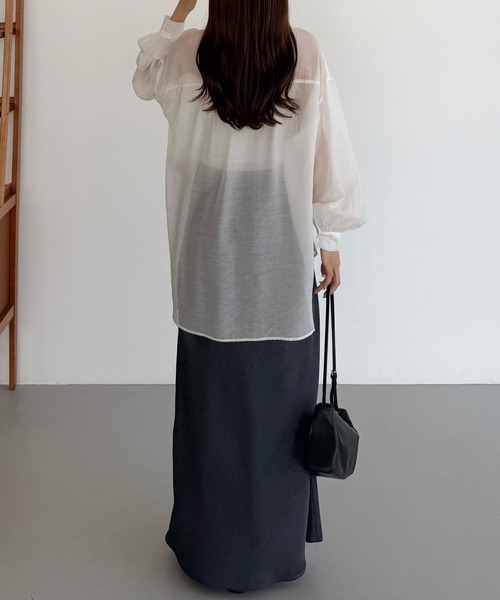 callautia(カラウティア)の「サテンマーメイドスカート(スカート・レディース・チャコール/ブラック/アイボリー・SMALL/MEDIUM/LARGE)」の16枚目の写真
