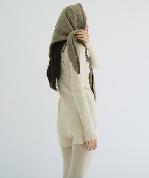 セール】WOOL SHORT KNIT ALL IN ONE（つなぎ/オールインワン）｜CLANE