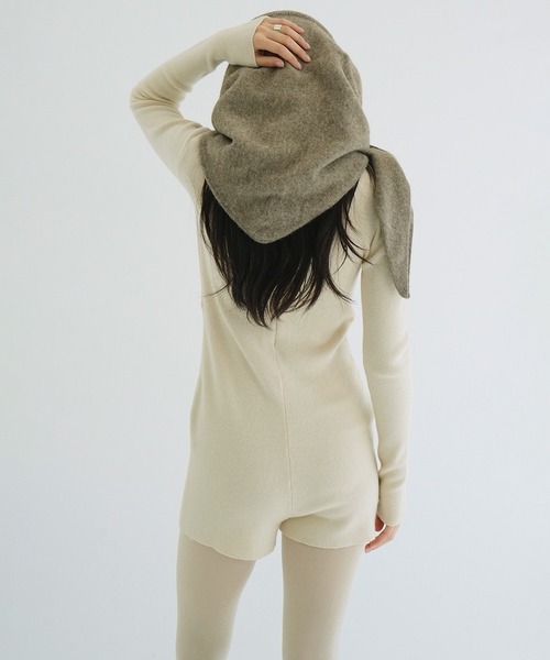 セール】WOOL SHORT KNIT ALL IN ONE（つなぎ/オールインワン）｜CLANE