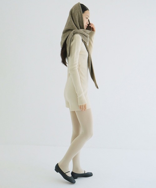 セール】WOOL SHORT KNIT ALL IN ONE（つなぎ/オールインワン）｜CLANE