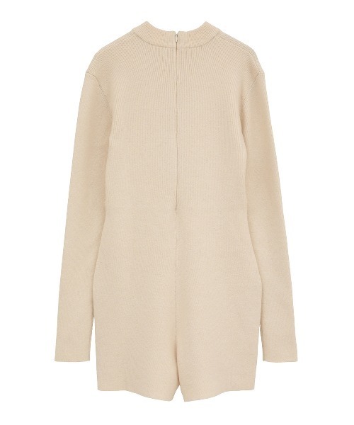 CLANE(クラネ)の「WOOL SHORT KNIT ALL IN ONE(つなぎ/オールインワン・レディース・アイボリー/グレー・1/2)」の15枚目の写真
