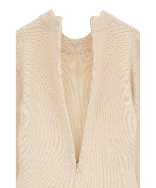 CLANE(クラネ)の「WOOL SHORT KNIT ALL IN ONE(つなぎ/オールインワン・レディース・アイボリー/グレー・1/2)」の19枚目の写真