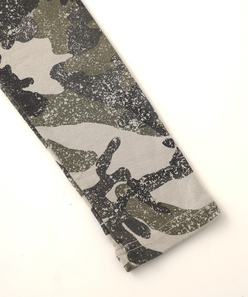 X-girl(エックスガール)の「OVAL LOGO PATCH L/S COMPACT TOP(Tシャツ/カットソー・レディース・ホワイト/カモフラージュ/チャコール・S/M)」の6枚目の写真