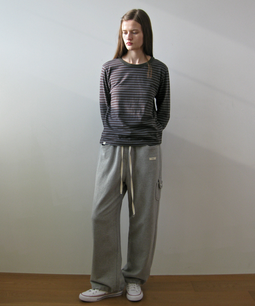 NAATS（ナツ）の「4 Pocket Sweat pants, melange gray（スウェットパンツ・レディース・その他・FREE）」の2枚目の写真