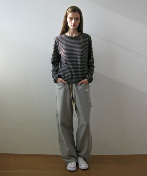 NAATS（ナツ）の「4 Pocket Sweat pants, melange gray（スウェットパンツ・レディース・その他・FREE）」の3枚目の写真