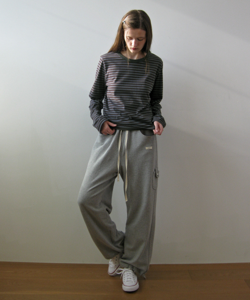 NAATS（ナツ）の「4 Pocket Sweat pants, melange gray（スウェットパンツ・レディース・その他・FREE）」の4枚目の写真