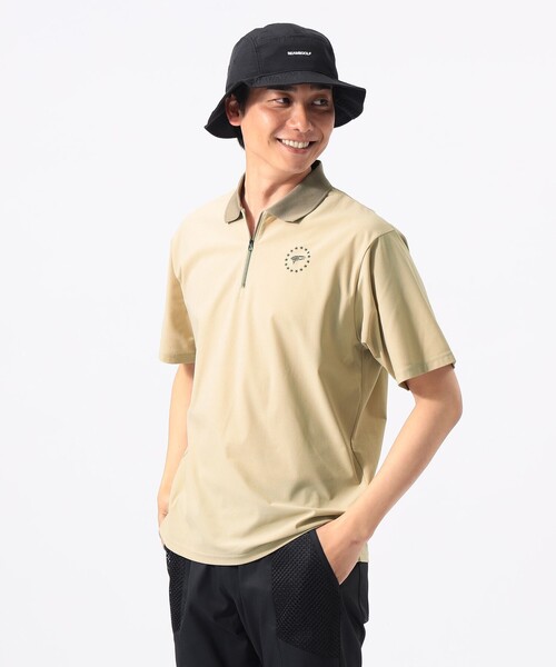 BEAMS GOLF(ビームスゴルフ)の「ORANGE LABEL / フレックスドライ ハーフジップ ポロシャツ(吸水速乾・UVカット)(ポロシャツ・メンズ・グレー/ネイビー/ベージュ・XL/S/L/M)」の3枚目の写真
