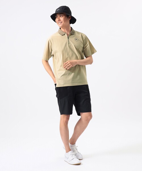 BEAMS GOLF(ビームスゴルフ)の「ORANGE LABEL / フレックスドライ ハーフジップ ポロシャツ(吸水速乾・UVカット)(ポロシャツ・メンズ・グレー/ネイビー/ベージュ・XL/S/L/M)」の6枚目の写真