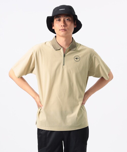 BEAMS GOLF(ビームスゴルフ)の「ORANGE LABEL / フレックスドライ ハーフジップ ポロシャツ(吸水速乾・UVカット)(ポロシャツ・メンズ・グレー/ネイビー/ベージュ・XL/S/L/M)」の7枚目の写真